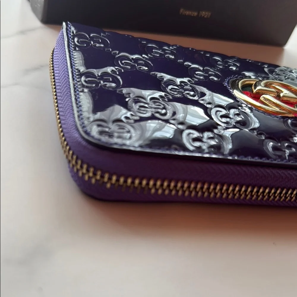Gucci Limited Edition Purple Bamboo Guccissima Wallet - Picture 6 of 9